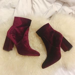Steve Madden Shoes - Steve Madden Velvet Boots 7.5 Steve Madden Shoes - Steve Madden Velvet Boots 7.5
